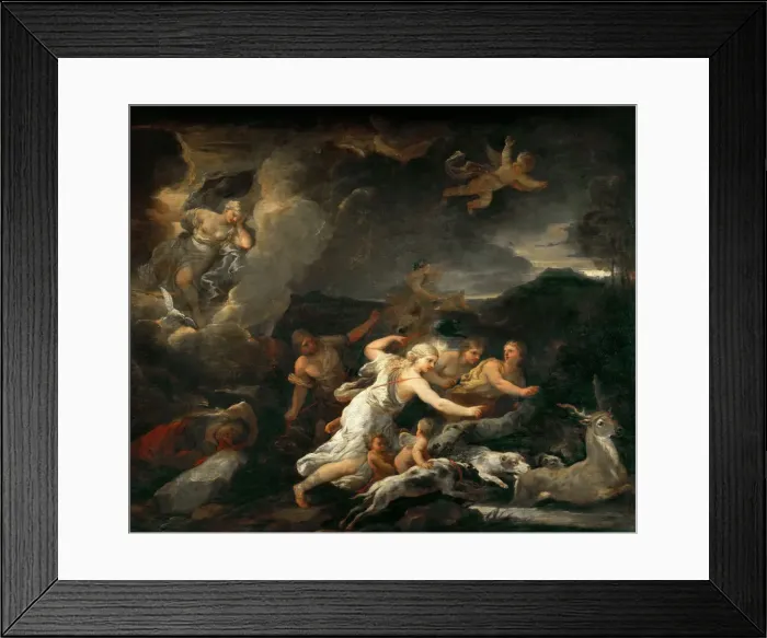Framed Print : The Hunt of Diana. Artist: Giordano, Luca (1632-1705) Framed Print : The Hunt of Diana. Artist: Giordano, Luca (1632-1705)