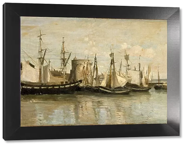 La Rochelle. Entree du port d echouage. Artist: Corot, Jean-Baptiste Camille (1796-1875)