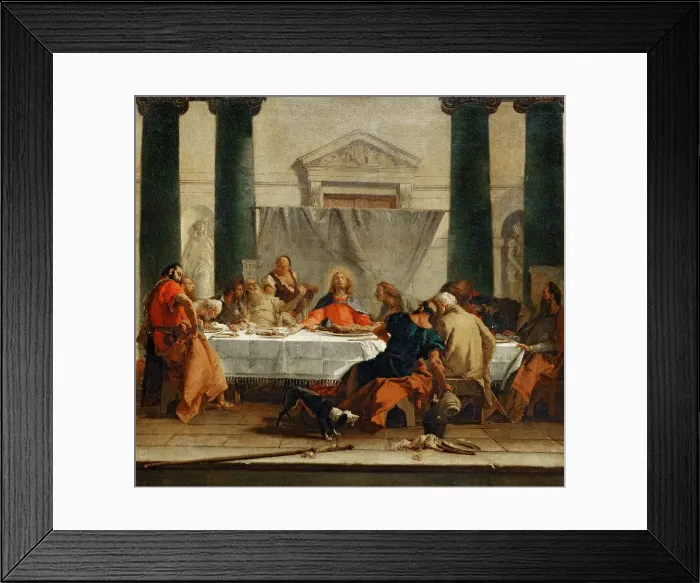 Framed Print : The Last Supper. Artist: Tiepolo, Giambattista (1696-1770) Framed Print : The Last Supper. Artist: Tiepolo, Giambattista (1696-1770)