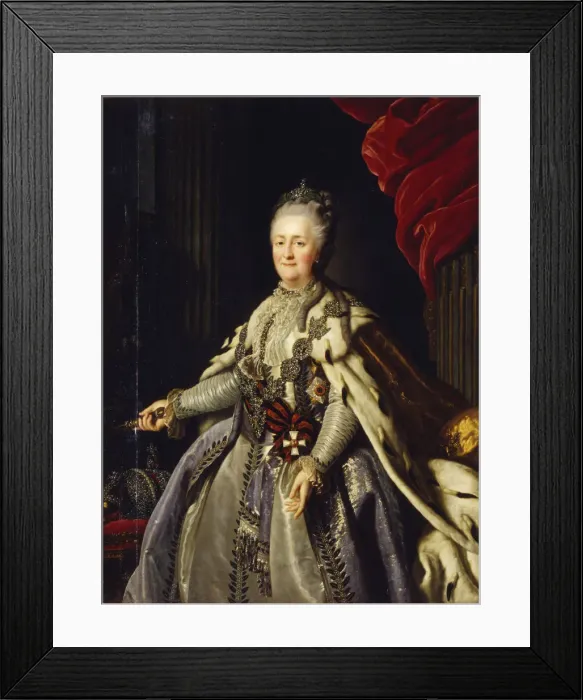 Framed Print : Portrait of Empress Catherine II (1729-1796). Artist: Anonymous Framed Print : Portrait of Empress Catherine II (1729-1796). Artist: Anonymous