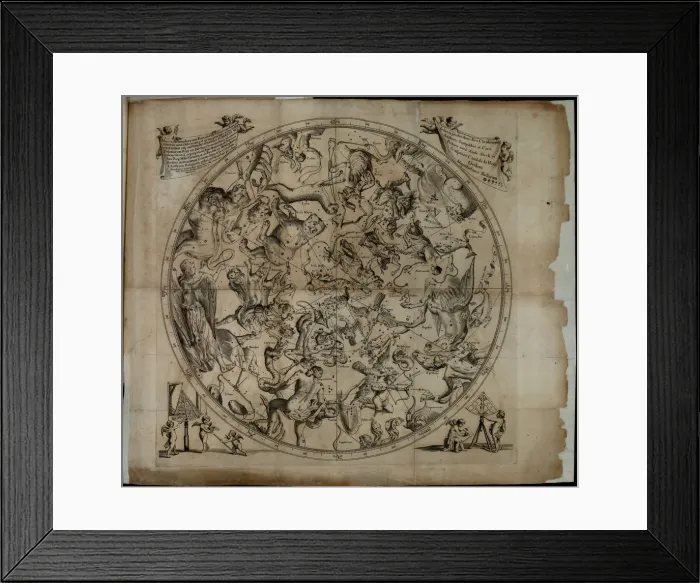 Framed Print : Table of the constellation of the Northern Hemisphere (Firmamentum Sobiescianumsive Uranographia). Artist: Hevelius, Johannes (1611-1687) Framed Print : Table of the constellation of the Northern Hemisphere (Firmamentum Sobiescianumsive Uranographia). Artist: Hevelius, Johannes (1611-1687)
