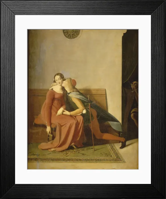 Framed Print : Paolo and Francesca. Artist: Ingres, Jean Auguste Dominique (1780-1867) Framed Print : Paolo and Francesca. Artist: Ingres, Jean Auguste Dominique (1780-1867)