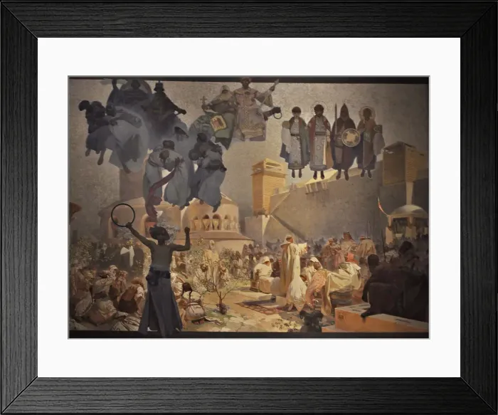 Framed Print : The Introduction of the Slavonic Liturgy (The cycle The Slav Epic). Artist: Mucha, Alfons Marie (1860-1939) Framed Print : The Introduction of the Slavonic Liturgy (The cycle The Slav Epic). Artist: Mucha, Alfons Marie (1860-1939)