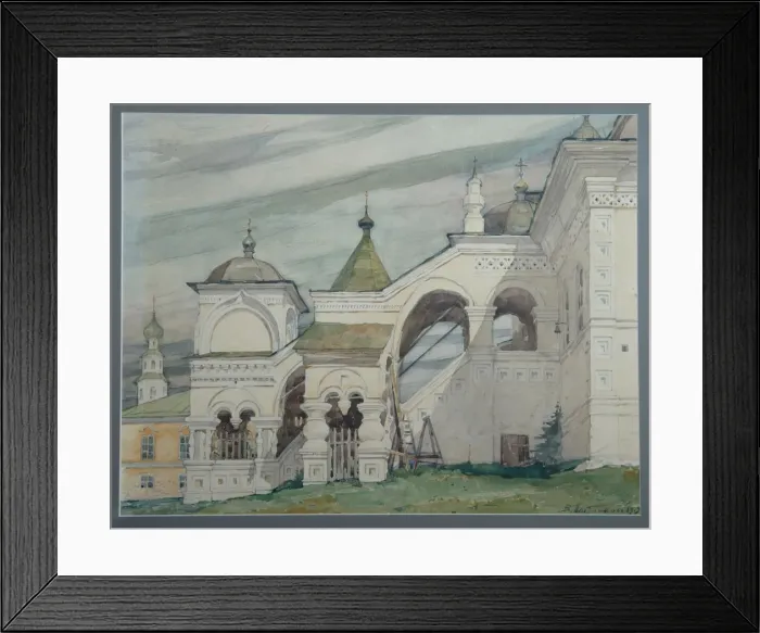 Framed Print : The Trinity Church in Solikamsk, 1909. Artist: Plotnikov, Vladimir Alexandrovich (1866-1917) Framed Print : The Trinity Church in Solikamsk, 1909. Artist: Plotnikov, Vladimir Alexandrovich (1866-1917)