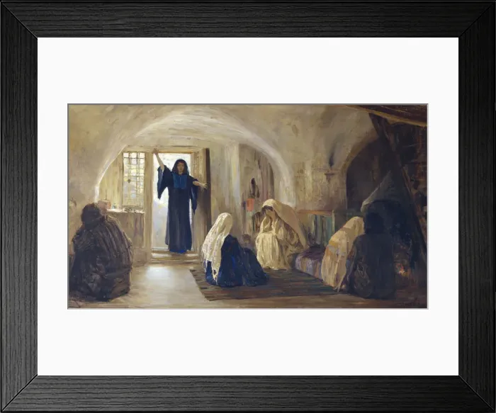Framed Print : Ushered in a tearful joy, 1899-1905. Artist: Polenov, Vasili Dmitrievich (1844-1927) Framed Print : Ushered in a tearful joy, 1899-1905. Artist: Polenov, Vasili Dmitrievich (1844-1927)