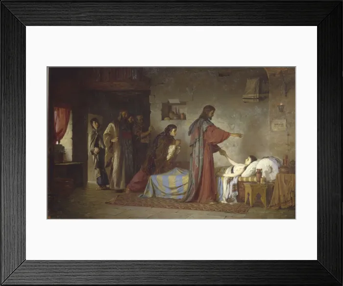 Framed Print : Raising of Jairus Daughter, 1871. Artist: Polenov, Vasili Dmitrievich (1844-1927) Framed Print : Raising of Jairus Daughter, 1871. Artist: Polenov, Vasili Dmitrievich (1844-1927)