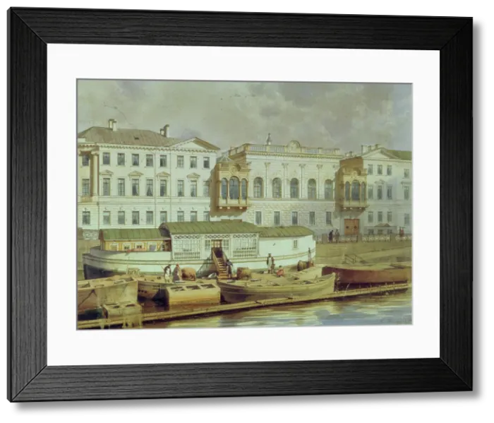 Framed Print : Naryshkin Palace on the Fontanka river, Mid of the 19th cen Artist: Premazzi, Ludwig (Luigi) (1814-1891) Framed Print : Naryshkin Palace on the Fontanka river, Mid of the 19th cen Artist: Premazzi, Ludwig (Luigi) (1814-1891)