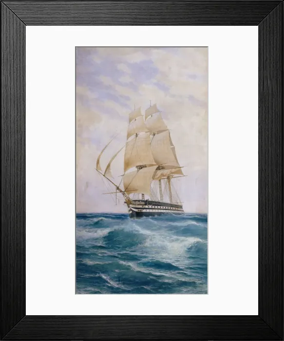 Framed Print : The Ship on the line Imperatritsa Mariya, 1890s. Artist: Prokofyev, Nikolai Dmitryevich (1866-1913) Framed Print : The Ship on the line Imperatritsa Mariya, 1890s. Artist: Prokofyev, Nikolai Dmitryevich (1866-1913)