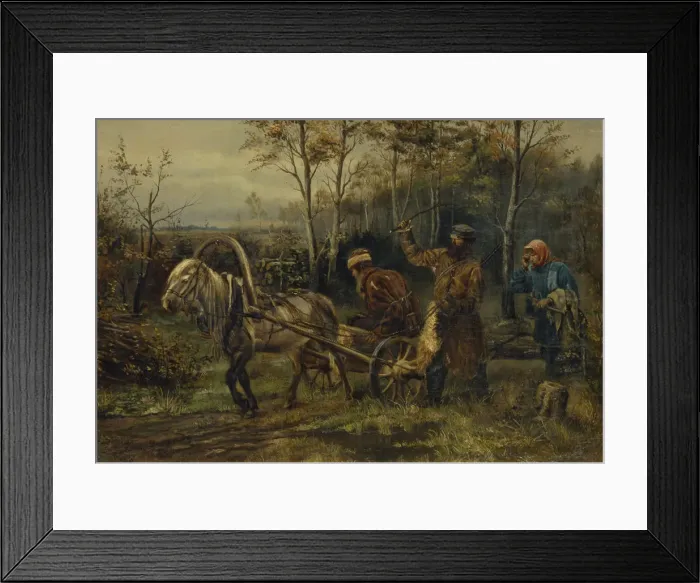 Framed Print : Wood Stealer. Artist: Pryanishnikov, Illarion Mikhailovich (1840-1894)
