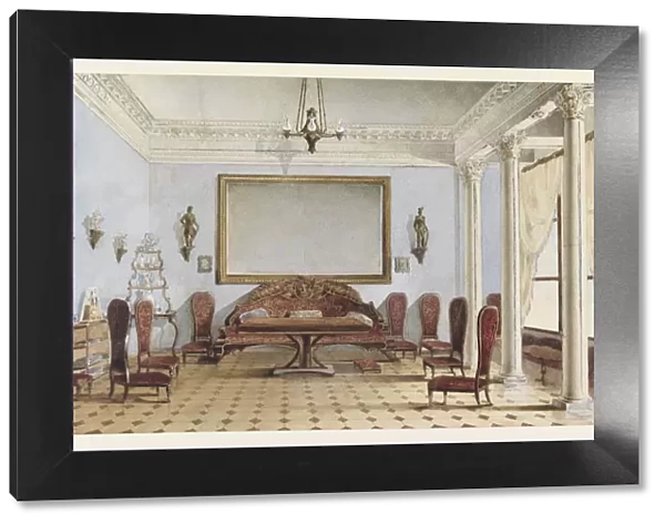 Salon Interior, 1858. Artist: Redkovsky, Andrei Alexeevich (1831-1909)