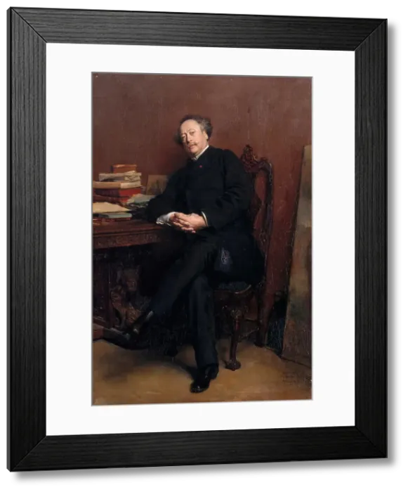 Framed Print : Alexandre Dumas, fils (1824-1895). Artist: Meissonier, Ernest Jean Louis (1815-1891) Framed Print : Alexandre Dumas, fils (1824-1895). Artist: Meissonier, Ernest Jean Louis (1815-1891)