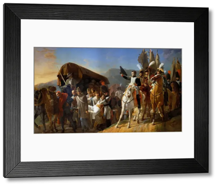 Framed Print : Napoleon Pays Homage to the Courage of the Wounded. Artist: Debret, Jean-Baptiste (1768-1848) Framed Print : Napoleon Pays Homage to the Courage of the Wounded. Artist: Debret, Jean-Baptiste (1768-1848)