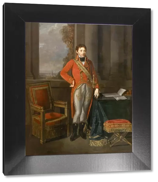 Napoleon Bonaparte as First Consul before a view of Antwerp. Artist: Greuze, Jean-Baptiste (1725-1805)