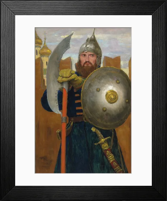 Framed Print : On guard. Artist: Vasnetsov, Viktor Mikhaylovich (1848-1926) Framed Print : On guard. Artist: Vasnetsov, Viktor Mikhaylovich (1848-1926)