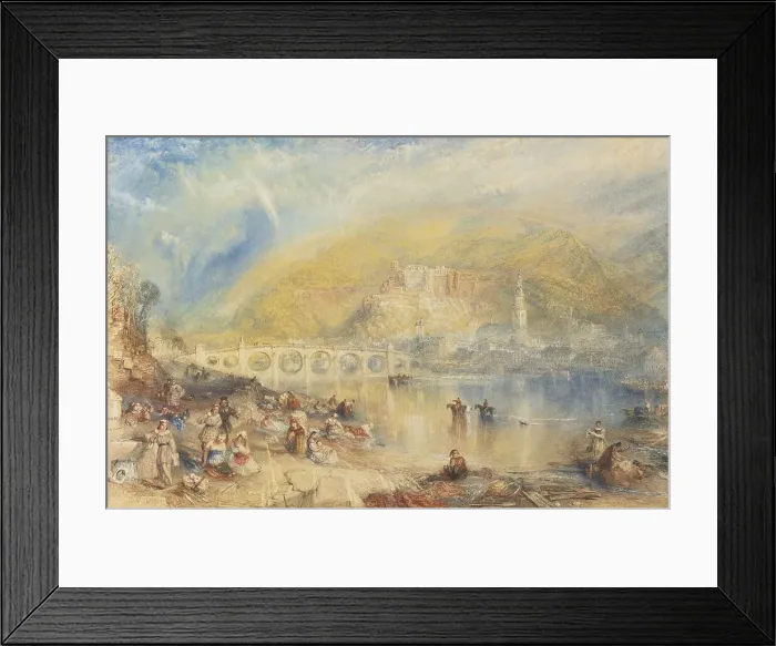 Framed Print : View of Heidelberg with a Rainbow. Artist: Turner, Joseph Mallord William (1775-1851) Framed Print : View of Heidelberg with a Rainbow. Artist: Turner, Joseph Mallord William (1775-1851)