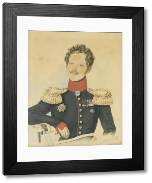 Framed Print : Portrait of Yegor Fyodorovich Meiendorf (1794-1879). Artist: Alexeyev, N. M. (active First Half of 19th cen. ) Framed Print : Portrait of Yegor Fyodorovich Meiendorf (1794-1879). Artist: Alexeyev, N. M. (active First Half of 19th cen. )