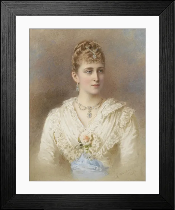 Framed Print : Portrait of Grand Duchess Elizaveta Fyodorovna (1864?1918). Artist: Alexandrovsky, Stepan Fyodorovich (1843-1906) Framed Print : Portrait of Grand Duchess Elizaveta Fyodorovna (1864?1918). Artist: Alexandrovsky, Stepan Fyodorovich (1843-1906)