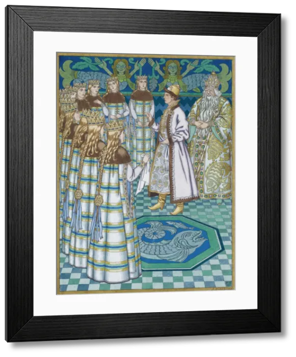 Framed Print : Illustration for the Fairy tale Vasilisa the Beautiful. Artist: Bilibin, Ivan Yakovlevich (1876-1942) Framed Print : Illustration for the Fairy tale Vasilisa the Beautiful. Artist: Bilibin, Ivan Yakovlevich (1876-1942)