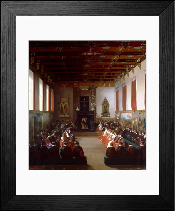 Framed Print : The Assembly of Notables at Rouen by Henry IV in 1596. Artist: Alaux, Jean (1786-1864)