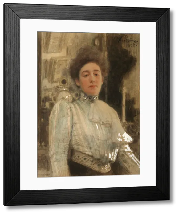 Framed Print : Portrait of Alexandra Pavlovna Botkina (1867-1959), 1901. Artist: Repin, Ilya Yefimovich (1844-1930) Framed Print : Portrait of Alexandra Pavlovna Botkina (1867-1959), 1901. Artist: Repin, Ilya Yefimovich (1844-1930)