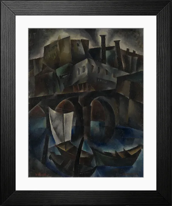 Framed Print : View of Tiflis, 1919-1920. Artist: Rockline (Rokhlina), Vera (1896-1934) Framed Print : View of Tiflis, 1919-1920. Artist: Rockline (Rokhlina), Vera (1896-1934)