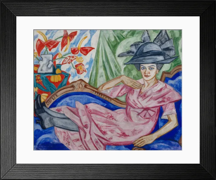 Framed Print : Portrait of the Artists Sister, 1912. Artist: Rozanova, Olga Vladimirovna (1886-1918) Framed Print : Portrait of the Artists Sister, 1912. Artist: Rozanova, Olga Vladimirovna (1886-1918)