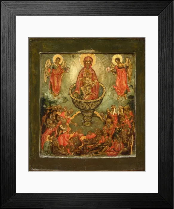 Framed Print : Theotokos Life-giving Spring, End of 17th cen Artist: Russian icon Framed Print : Theotokos Life-giving Spring, End of 17th cen Artist: Russian icon
