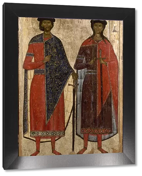Saints Boris and Gleb, Mid of the 14th cen Artist: Russian icon