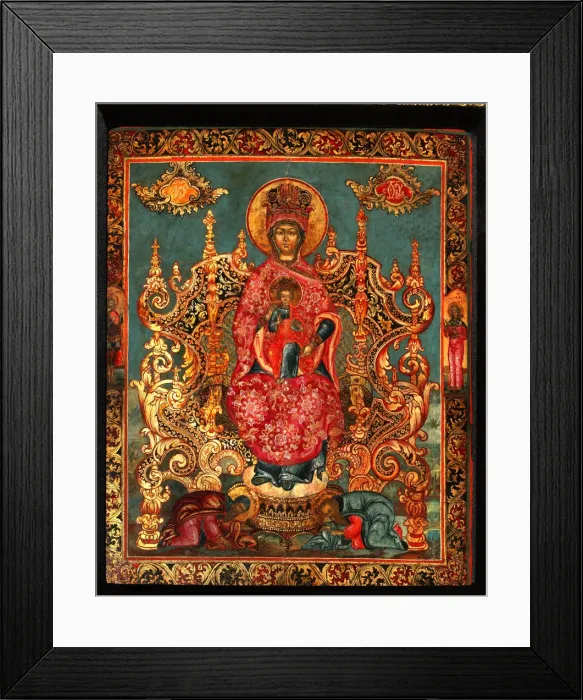 Framed Print : Mother of God Pecherskaya, 18th century. Artist: Russian icon Framed Print : Mother of God Pecherskaya, 18th century. Artist: Russian icon