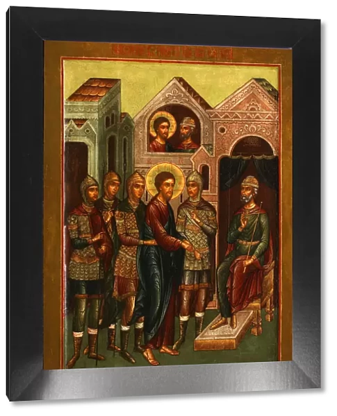 Christ before Pilate, Early 20th cen Artist: Russian icon