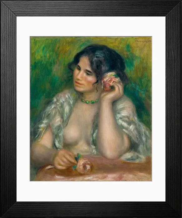 Framed Print : Gabrielle a la rose. Artist: Renoir, Pierre Auguste (1841-1919) Framed Print : Gabrielle a la rose. Artist: Renoir, Pierre Auguste (1841-1919)