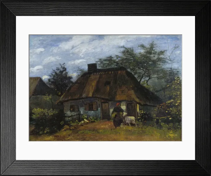 Framed Print : Farmhouse in Nuenen (La Chaumiere). Artist: Gogh, Vincent, van (1853-1890) Framed Print : Farmhouse in Nuenen (La Chaumiere). Artist: Gogh, Vincent, van (1853-1890)