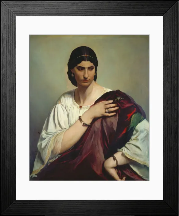 Framed Print : Portrait of a Roman Woman. Artist: Feuerbach, Anselm (1829-1880) Framed Print : Portrait of a Roman Woman. Artist: Feuerbach, Anselm (1829-1880)