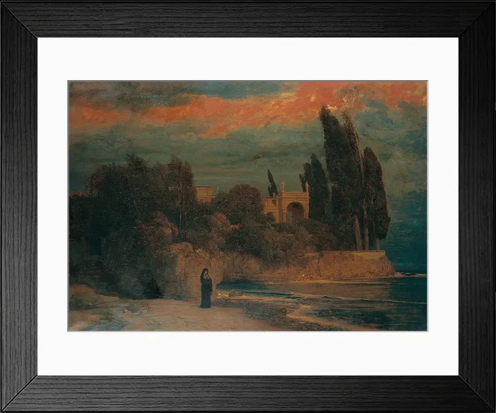Framed Print : Villa by the Sea. Artist: Bocklin, Arnold (1827-1901) Framed Print : Villa by the Sea. Artist: Bocklin, Arnold (1827-1901)