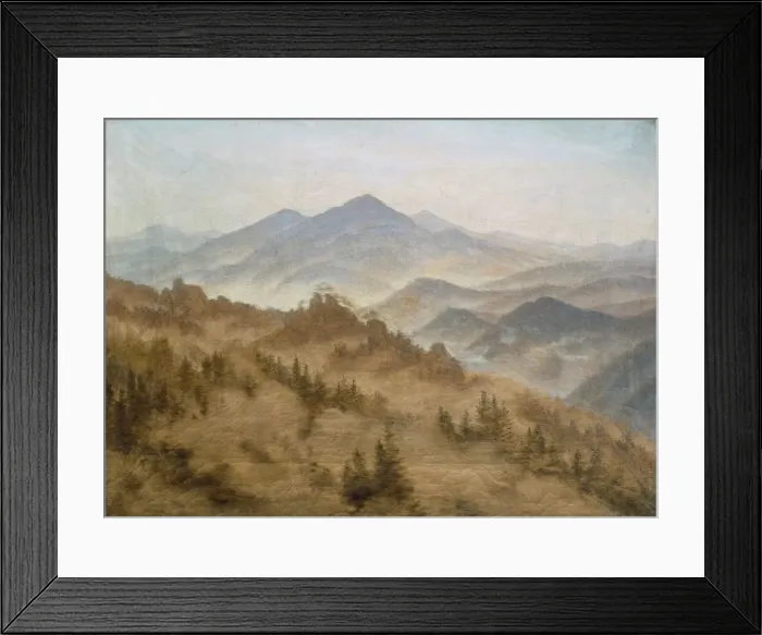 Framed Print : Landscape with the Rosenberg in the Bohemian Mountains. Artist: Friedrich, Caspar David (1774-1840) Framed Print : Landscape with the Rosenberg in the Bohemian Mountains. Artist: Friedrich, Caspar David (1774-1840)