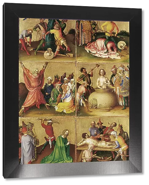 Martyrdom of the Apostles. Left panel. Artist: Lochner, Stephan (ca 1400  /  10-1451)
