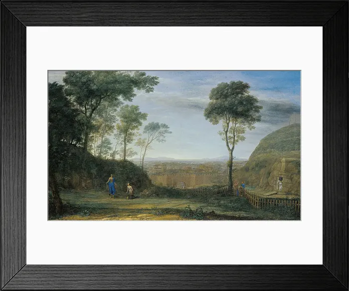 Framed Print : Christ appearing to St. Mary Magdalene (Noli me tangere). Artist: Lorrain, Claude (1600-1682) Framed Print : Christ appearing to St. Mary Magdalene (Noli me tangere). Artist: Lorrain, Claude (1600-1682)