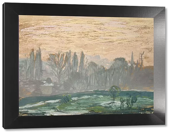 Winter Landscape with Evening Sky. Artist: Monet, Claude (1840-1926)