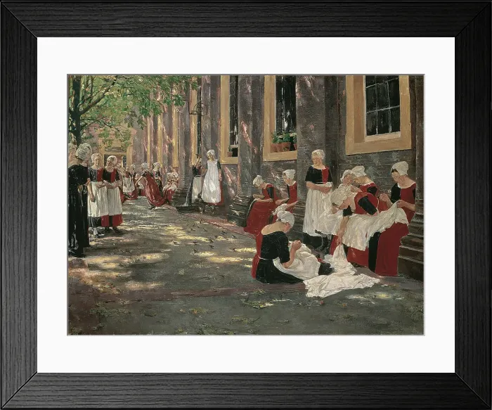 Framed Print : Free Period in the Amsterdam Orphanage. Artist: Liebermann, Max (1847-1935) Framed Print : Free Period in the Amsterdam Orphanage. Artist: Liebermann, Max (1847-1935)