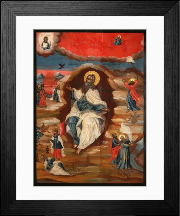 Framed Print : The Prophet Elijah in the Wilderness, Late 18th cent Artist: Russian icon Framed Print : The Prophet Elijah in the Wilderness, Late 18th cent Artist: Russian icon