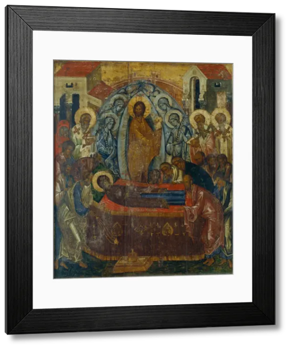 Framed Print : The Dormition of the Virgin, Early 15th cen Artist: Russian icon Framed Print : The Dormition of the Virgin, Early 15th cen Artist: Russian icon