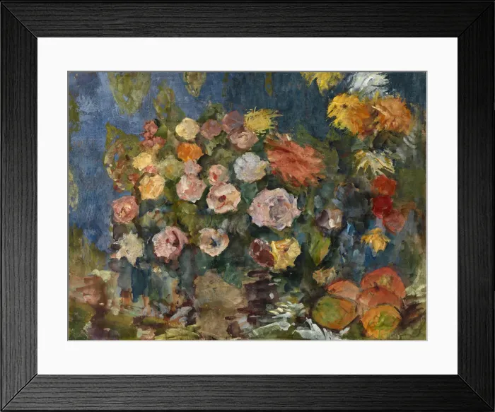 Framed Print : Still Life with Flowers and Fruit, 1907. Artist: Sapunov, Nikolai Nikolayevich (1880-1912) Framed Print : Still Life with Flowers and Fruit, 1907. Artist: Sapunov, Nikolai Nikolayevich (1880-1912)