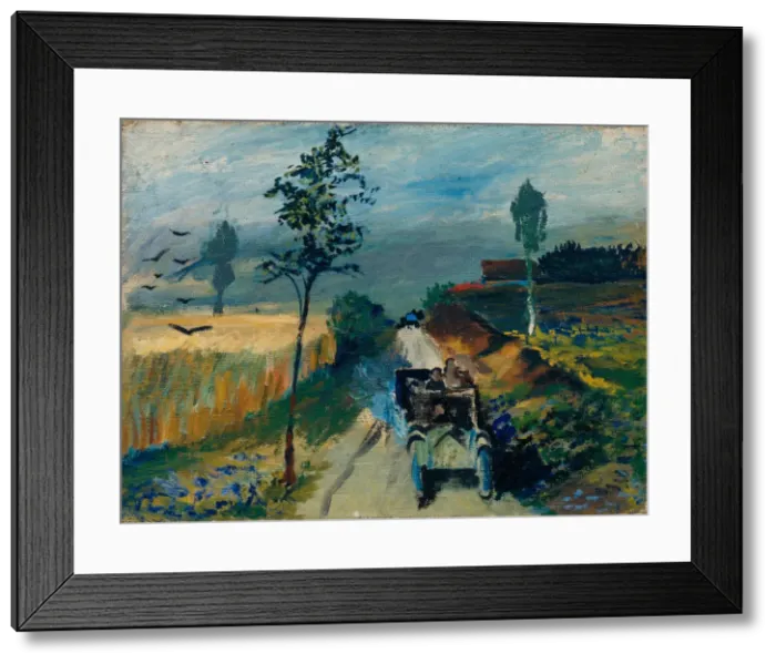 Framed Print : Autodor, 1930. Artist: Semashkevich, Roman Matveevich (1900-1937) Framed Print : Autodor, 1930. Artist: Semashkevich, Roman Matveevich (1900-1937)