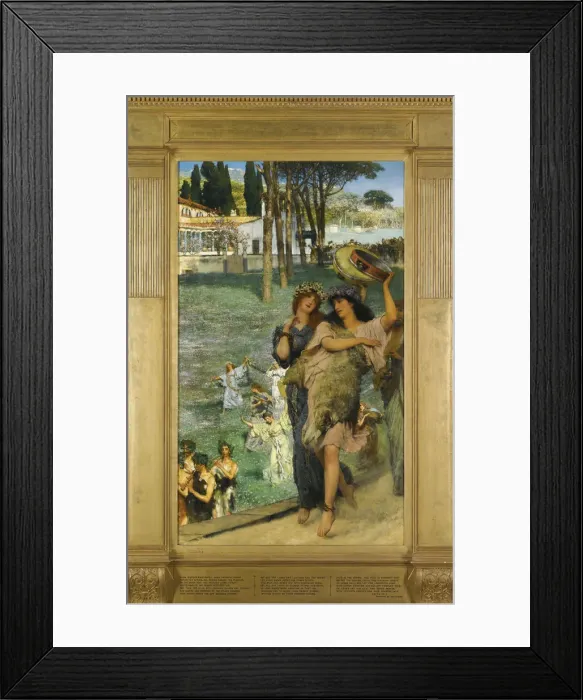 Framed Print : A spring festival (On the road to the Temple of Ceres). Artist: Alma-Tadema, Sir Lawrence (1836-1912) Framed Print : A spring festival (On the road to the Temple of Ceres). Artist: Alma-Tadema, Sir Lawrence (1836-1912)