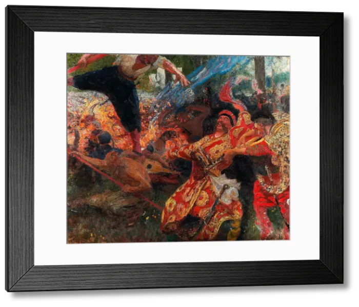 Framed Print : Hopak. Artist: Repin, Ilya Yefimovich (1844-1930) Framed Print : Hopak. Artist: Repin, Ilya Yefimovich (1844-1930)