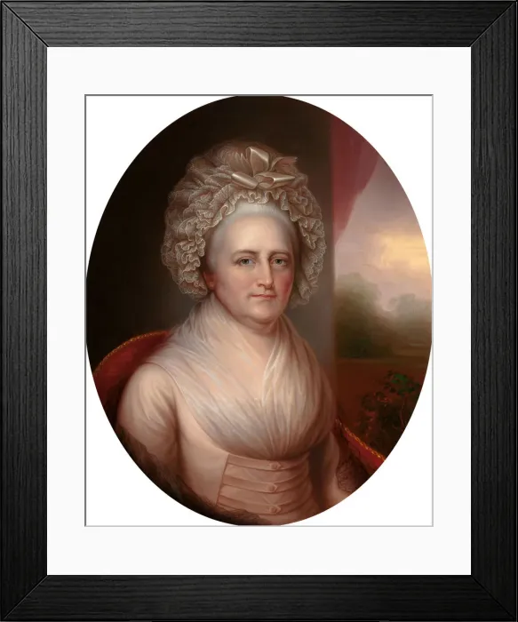 Framed Print : Portrait of Martha Washington (1731-1802). Artist: Peale, Rembrandt (1778-1860) Framed Print : Portrait of Martha Washington (1731-1802). Artist: Peale, Rembrandt (1778-1860)