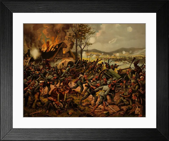 Framed Print : The Battle of Krasnik started on August 23, 1914. Artist: Anonymous Framed Print : The Battle of Krasnik started on August 23, 1914. Artist: Anonymous