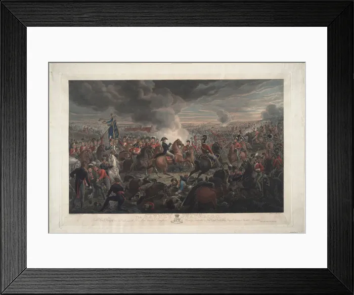 Framed Print : The Battle of Waterloo. Artist: Sauerweid, Alexander Ivanovich (1783-1844) Framed Print : The Battle of Waterloo. Artist: Sauerweid, Alexander Ivanovich (1783-1844)