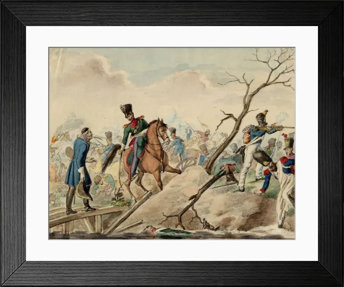 Framed Print : An Episode from the Battle of Leipzig. Artist: Anonymous Framed Print : An Episode from the Battle of Leipzig. Artist: Anonymous