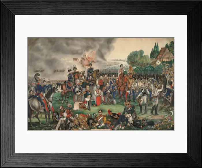 Framed Print : A Sacred Moment after the Battle of the Nations on October 18, 1813. Artist: Anonymous Framed Print : A Sacred Moment after the Battle of the Nations on October 18, 1813. Artist: Anonymous